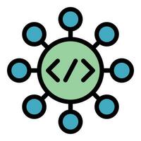 Code web scheme icon vector flat