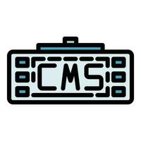 Cms keyboard icon vector flat