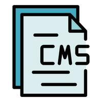 Cms paper icon vector flat