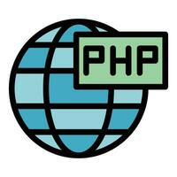 global php icono vector plano