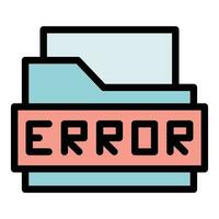 carpeta error icono vector plano