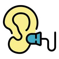 Hearing earplugs icon vector flat