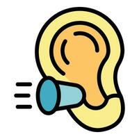 Earplugs protection icon vector flat