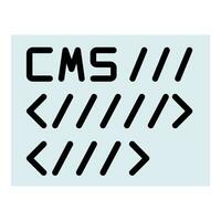 Cms code icon vector flat