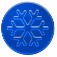 copo de nieve icono aislado terminado transparente antecedentes png