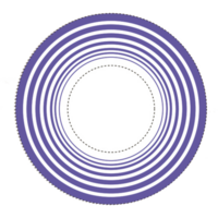 Round icon with violet circles pattern png