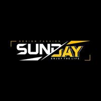 cool sunday text design suitable for t-shirt screen printing and others vector