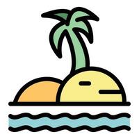 Island travel icon vector flat