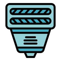 Flashlight icon vector flat