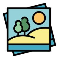 Eco travel images icon vector flat