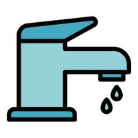 Water eco tap icon vector flat