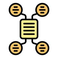 Scheme data icon vector flat