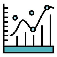 Promotion data chart icon vector flat