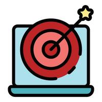 Seo target icon vector flat