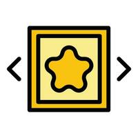 Star content icon vector flat