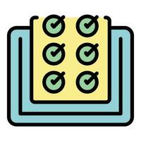 Online to do list icon vector flat