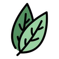 Leaf food icon vector flat