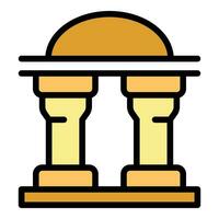 University column icon vector flat