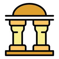 University column icon vector flat