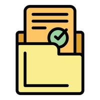 Study folder icon vector flat