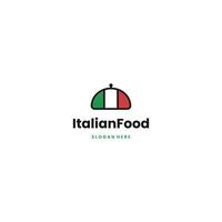 Italian food logo design illustration, italian restaurant logo design icon template vector