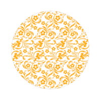 Round icon with flowers pattern, cupcakes form temlpate png