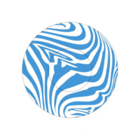 Plate with ornament or a muffins form with blue zebra pattern png