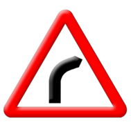 Dangerous turn sign png