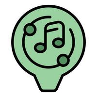 Store music location icon vector flat