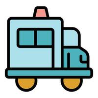 Ambulance car icon vector flat