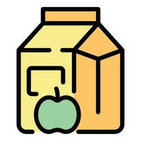 Apple juice icon vector flat