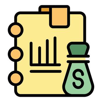 grafico colateral icono vector plano