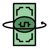 cambio dinero icono vector plano