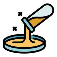 Test tube lab icon vector flat