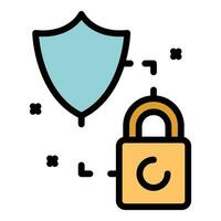 Verification secured icon vector flat