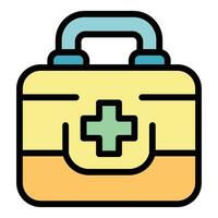 Menopause first aid kit icon vector flat