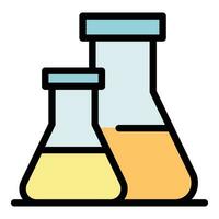 Lab flask icon vector flat