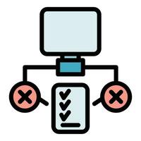 Computer 2fa icon vector flat