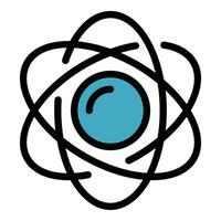 Atom structure icon vector flat