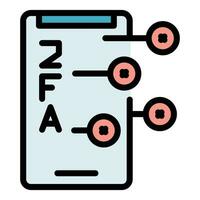 2fa smartphone icon vector flat