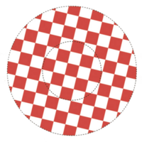 Icons set with red checkers or chess pattern png