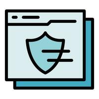 Web authentication icon vector flat