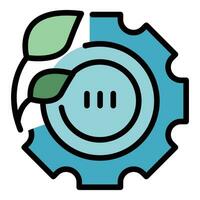 Gear social trust icon vector flat