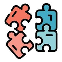 Community puzzle icon vector flat