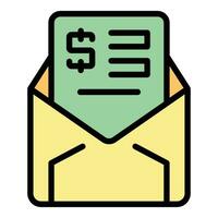 Collateral mail icon vector flat