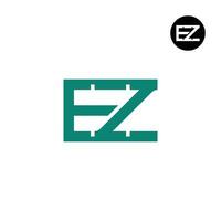 Letter EZ Monogram Logo Design vector