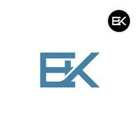 Letter EK Monogram Logo Design vector