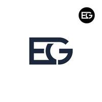 Letter EG Monogram Logo Design vector