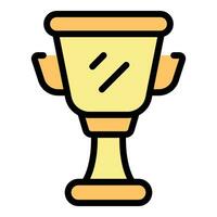 Gold cup machine icon vector flat