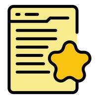 Star content web icon vector flat